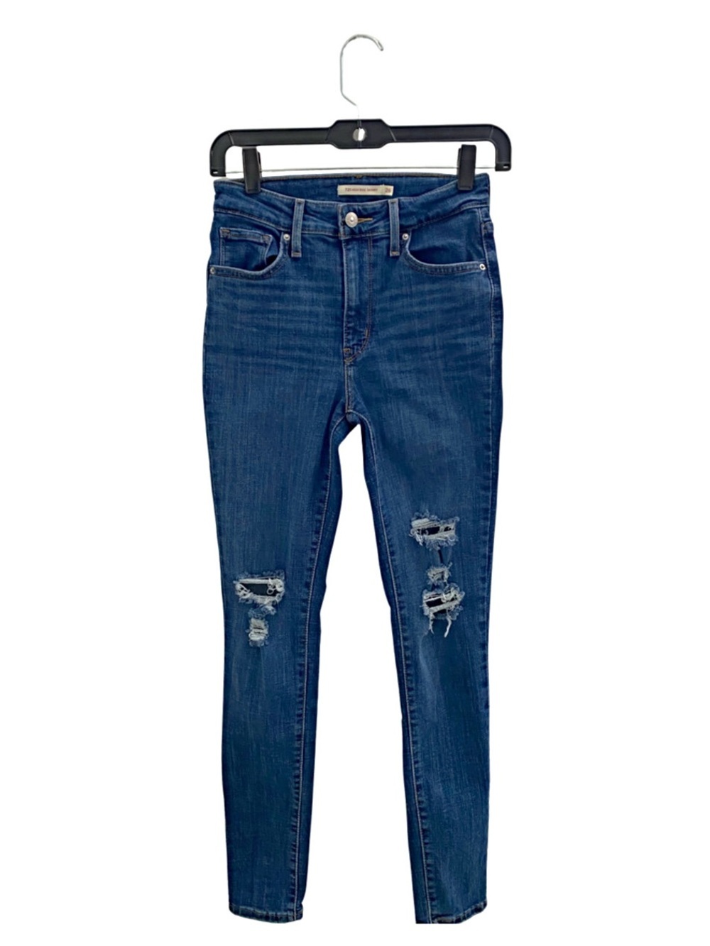 Levi’s 721 High Rise Distressed Skinny Jeans Size 26